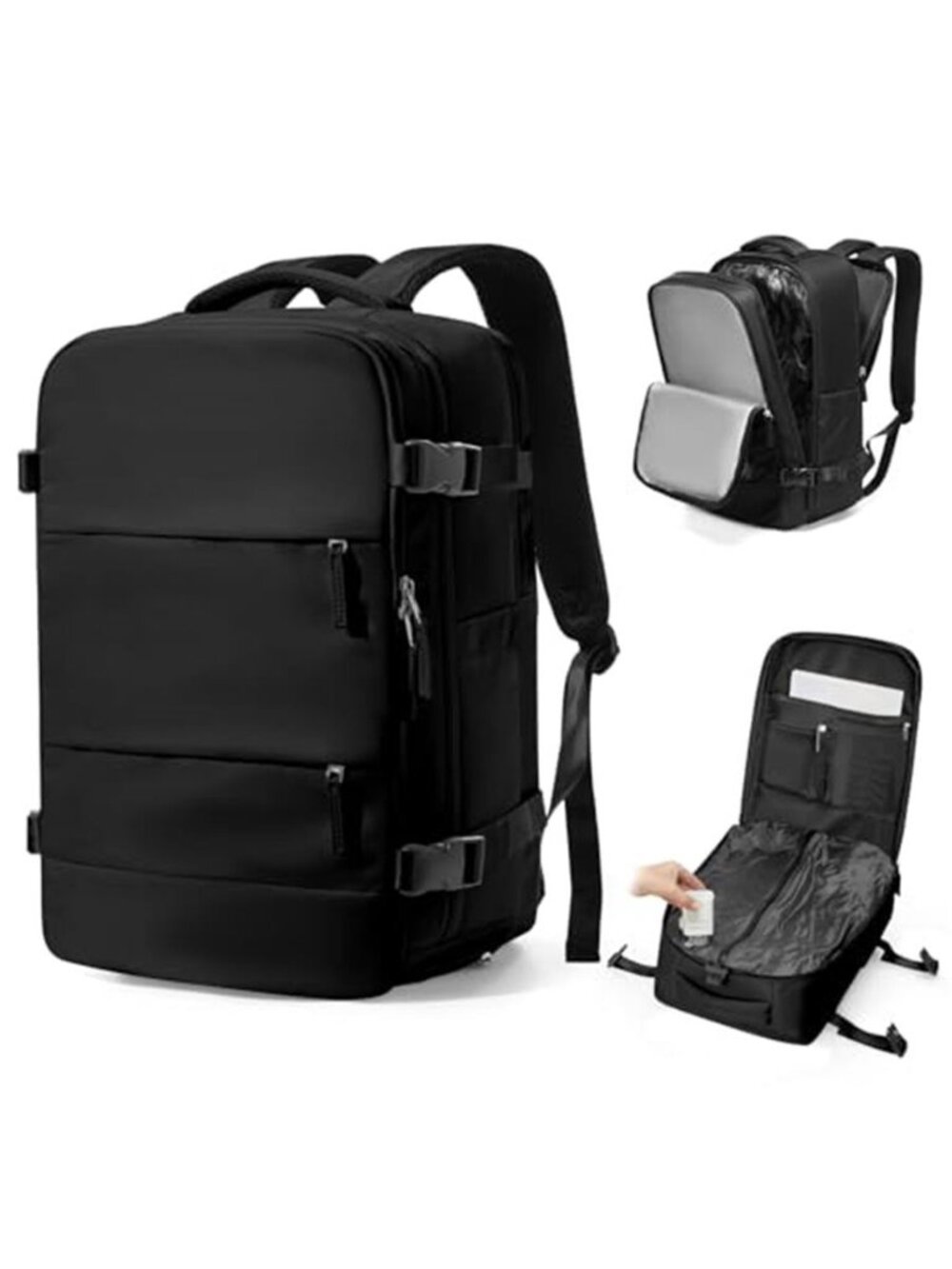 Vacuum Compression Travel Backpack Electric Pump Carry On Laptop Backpack